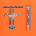 thumbnail image 2 of Wild Bobby, Ford Mustang Classic Pony USA Logo Emblem, Cars and Trucks, Front and Back Unisex Crewneck Graphic Sweatshirt, Orange, XX-Large, 2 of 4