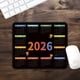 thumbnail image 1 of Alfombrilla de ratón con calendario 2026 | Alfombrilla de escritorio grande con base de goma antideslizante | Alfombrilla de ratón compacta de tamaño estándar para planificador, trabajo de oficina,, 1 of 7
