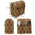 thumbnail image 5 of Ethnic Lounger Chair Bag, Warm Colored Rhombus Pattern Design from Mexican Peruvian Cultures, High Capacity Storage with Handle Container, Lounger Size, Vermilion Yellow, by Ambesonne, 5 of 5
