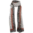 thumbnail image 2 of Cejon Women's Floral Sheer Scarf, Neutral Leopard, One Size, 2 of 3