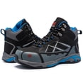 thumbnail image 3 of Larnmern Men's Shoes Steel Toe Safety Boots Booties, Ankle-High, Round Toe, Black, 10.5 US Men, 3 of 8