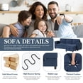 thumbnail image 5 of Walsunny 79" Convertible Sectional Sofa, L Shaped Sofa Couch with Reversible Chaise for Living Room Modern Linen Fabric for Living Room, Blue, 5 of 9