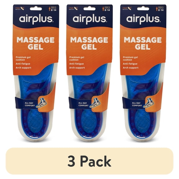 (3 pack) Airplus Massage Gel Insole Male