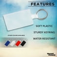 thumbnail image 2 of Rectangle Soft Keychains Set of 10, Bulk Pack - Perfect for Home, Tradeshows, Other Events - Clear, 2 of 5