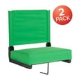 thumbnail image 5 of Emma + Oliver Set of 2 500 lb. Rated Lightweight Stadium Chair with Ultra-Padded Seat, Bright Green, 5 of 8