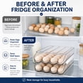 thumbnail image 6 of Maspost 2-Tier Refrigerator Egg Holder, Clear Plastic Fridge Organizer with Lid, 36-Count Capacity, 6 of 8
