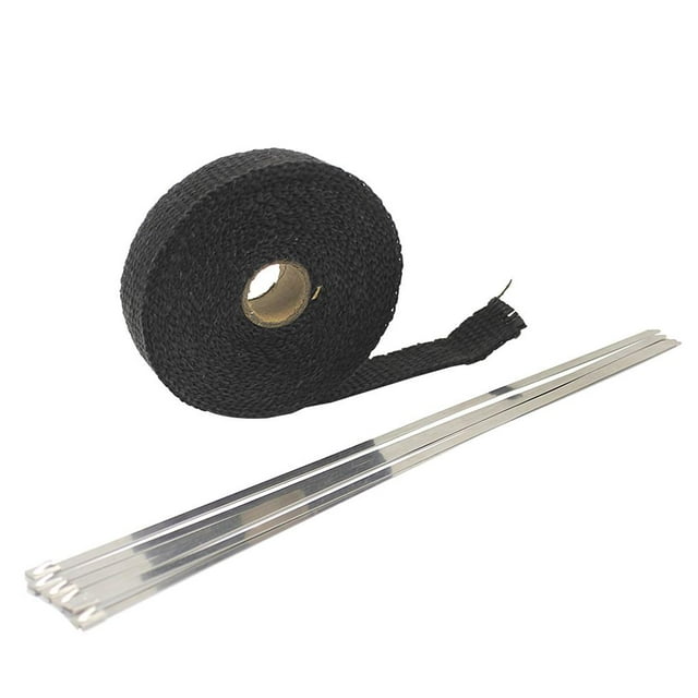 Rollo De Envoltura De Calor De Escape Negro Manga De Envoltura De Calor De Escape De Motocicleta Cinta De Protección Térmica De Fibra De Vidrio Paño Protector De Tubería Para Aislamiento Speravity VI009475-02