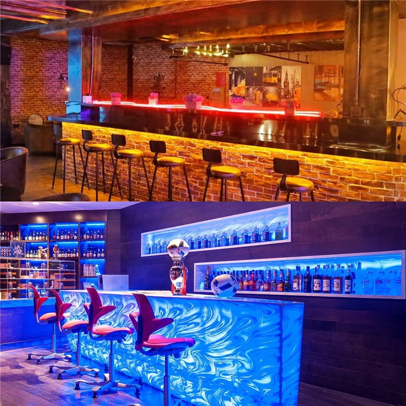 32.8ft/65.6ft LED RGB Flexible LED Strip Lights for Home Party Holiday KTV Hotel+Remote Controller