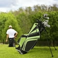 thumbnail image 2 of Gymax Golf Stand Bag 6 Way Divider Golf Carry Bag w/ Straps & 7 Storage Pockets Green, 2 of 10