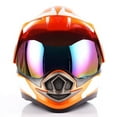 thumbnail image 4 of 1Storm Dual Sport Helmet Motorcycle Full Face Motocross Off Road Bike HGXP14A Racing Orange White, 4 of 7