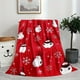 thumbnail image 1 of Christmas Blanket Snowman Snowflake Print Soft And Warm Nap Blanket For Sofa Bed Camping Festival, 1 of 6