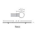 thumbnail image 2 of Linen Avenue Clear Acrylic Single Window Curtain Rod Set, 28 to 48-inch, Matte Black, 2 of 4
