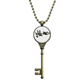 thumbnail image 1 of With Me Funny Quote Handwrite Key Necklace Pendant Tray Embellished Chain, 1 of 3