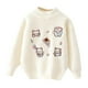 thumbnail image 1 of Suéter de cuello redondo para niña, suéter de invierno, suéter de punto con cuello redondo, ropa elegante para niños, top grueso y cálido, top de poliéster para niños, 1 of 7
