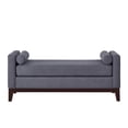 thumbnail image 6 of GZXS Modern Boucle Upholstered Bench with Pillows, 51" Bedroom Bench with Padded Seat and Solid Wood Frame for Entryway, Living Room or End of Bed, Dark Gray, 6 of 7