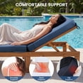thumbnail image 3 of Patiobula 2-Pack Outdoor Chaise Lounge Cushion with Ties, 72 in. x 22 in. x 3 in. Sunproof Waterproof Patio Recliner Replacement Cushions for Outdoor Furniture, Navy, 3 of 10