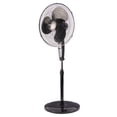 Comfort Zone Large 3-Speed Oscillating Pedestal Fan, Adjustable Height/Tilt, Auto Shutoff Timer, 18 Inches, Black