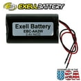 thumbnail image 4 of 3pc Exell  2.4V Custom NiCd 1000mAh Battery Pack w/ 5" AWG Bare Wire Leads, 4 of 4