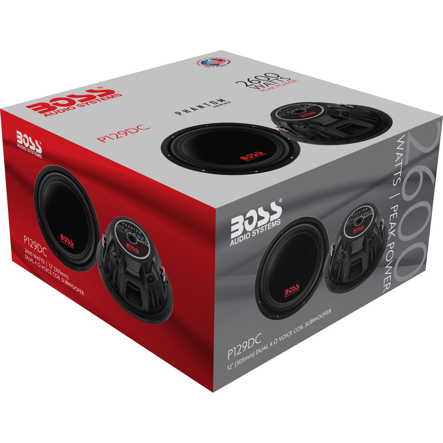 BOSS Audio Systems P129DC Phantom Series 12 Inch Car Audio Subwoofer