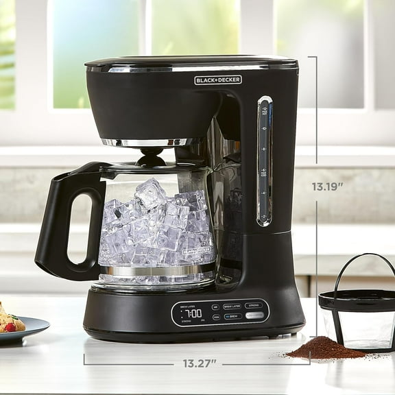 Split Brew 12-Cup Digital Coffee Maker with Iced or Hot Brewing and Programmable Quick Touch