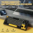 thumbnail image 4 of ATTACK SHARK X86 75% Wireless Gasket Mechanical Keyboard with Knob, CNC Aluminum Turd, 3 Mode Connectivity,82 Key Hot Swappable,Custom Linear Switches RGB Gaming Keyboard for Win/Mac/Linux-Star Black, 4 of 10