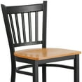 thumbnail image 6 of Flash Furniture HERCULES Series Black Vertical Back Metal Restaurant Barstool - Natural Wood Seat, 6 of 11