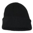 thumbnail image 3 of Best Winter Hats Adult Solid Color Thick W/Fleece Lined Cuffed Winter Hat (One Size) - Black, 3 of 3