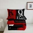 thumbnail image 5 of Black White Red Couple King Bedding Set For Adults Men Women,King And Queen Crown Comforter Set Mr Mrs His Her Down Comforter Romantic Valentine'S Day Gifts Bed Set 3 Pcs Room Decor, 5 of 7
