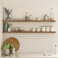 thumbnail image 5 of Ballucci 60" Floating Shelves for Wall, 2-Pack with Invisible Brackets, 8" Deep, Rustic Brown, 5 of 7