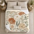 thumbnail image 5 of Printed Flannel Throw Blanket with Rustic Pumpkin Autumn Botanical Watercolor, 5 of 9