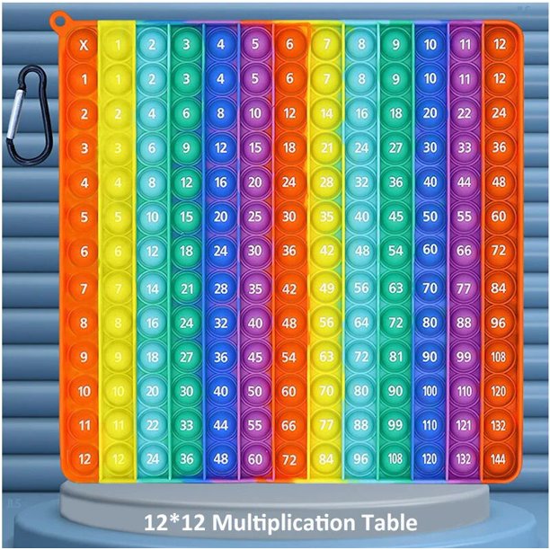 Mesa de multiplicación Digital de gran tamaño para niños, juguete Montessori de burbujas de empuje, aritmética, ayuda para la enseñanza, juguetes educativos de aprendizaje, 24cm