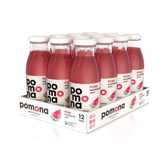 Pomona Organic Juices Watermelon Juice, 8.4 oz, 12 Pack