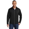 thumbnail image 1 of Sport-Tek Veste à Fermeture Éclair Complète Contrastée. St853 L Noir/Gris Anthracite, 1 of 2