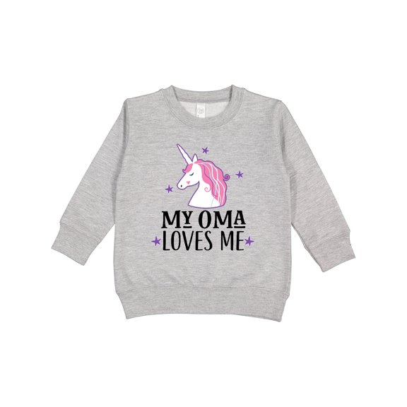 Inktastic My Oma Loves Me Girl Unicorn Toddler Sweatshirt