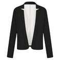 thumbnail image 4 of XINSDOAKK Scoop Blazers for Women Plus Size Open Front Cardigan Jackets for Women Slim Blazer Suit Long Sleeve Petite Coats Early Fall Dressy Tops (Black,M), 4 of 5