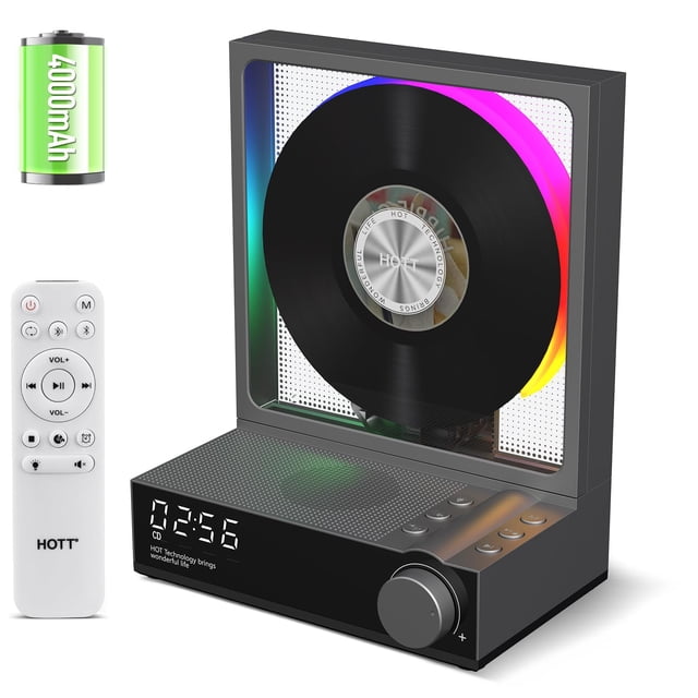 Reproductor de CD portátil HOTT C229 Altavoz Bluetooth 5.3 HiFi