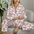 thumbnail image 6 of Picia Cartoon Sheep Pattern Women’s Long-Sleeve Sleepwear Set - Soft 2-Piece Loungewear with Pockets, Comfy PJs for Relaxing Nights-XX-Large, 6 of 7