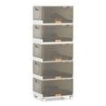 thumbnail image 1 of Costway 5-Cube Stackable Storage Bins with Detachable Wheels 22.5 Gal Large Organizer, 1 of 10