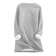 thumbnail image 6 of Dezsed Women's Winter Warm Sherpa Lined Fleece Crewneck Sweatshirt Thickened Plush Warm Long Sleeve Pullover Loungewear Tunic Tops with Pockets Navy XXXL, 6 of 6