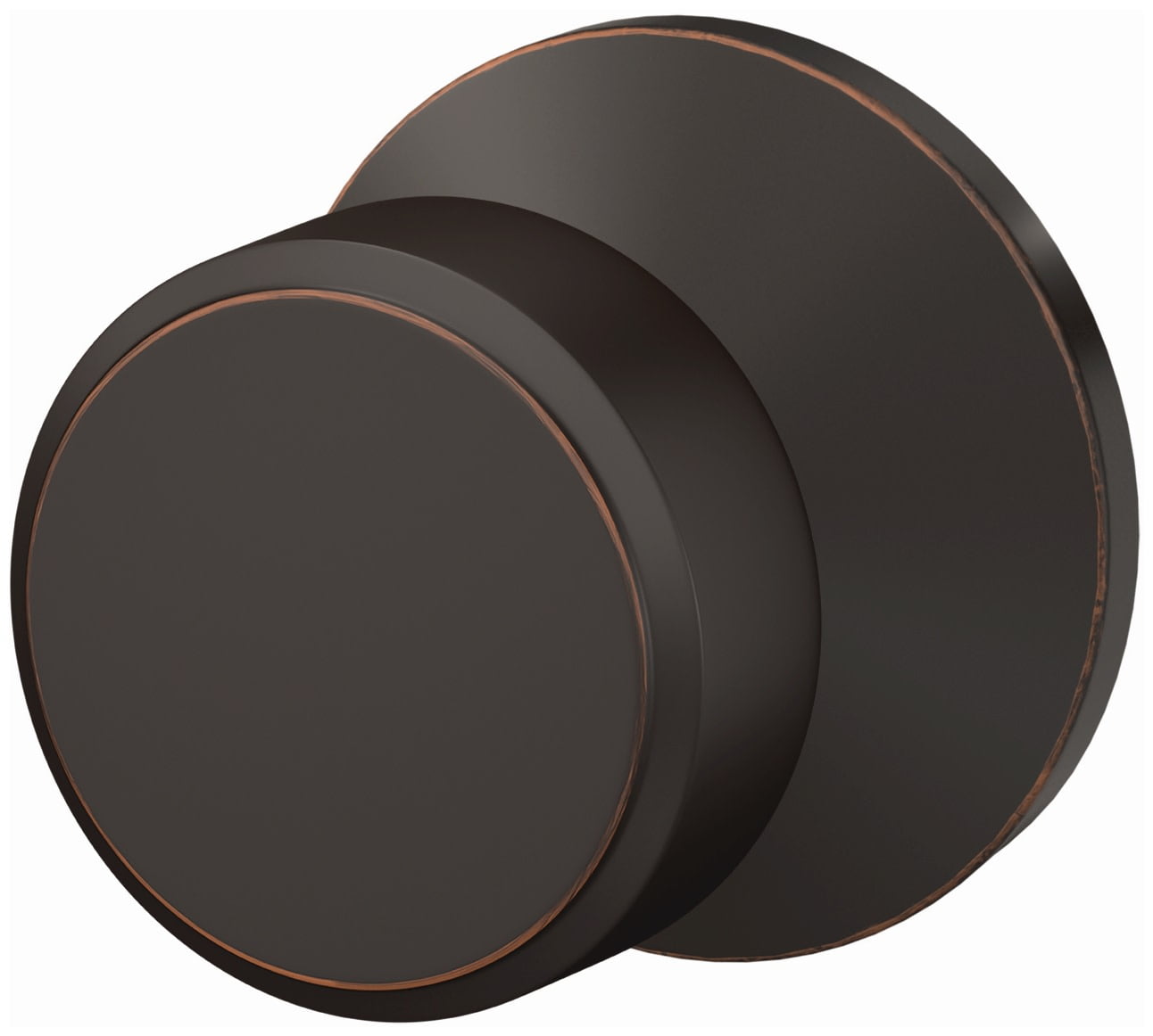 Schlage FC172SWA619KIN Custom Swanson Non-Turning Two-Sided Dummy Door Knob Set - Nickel