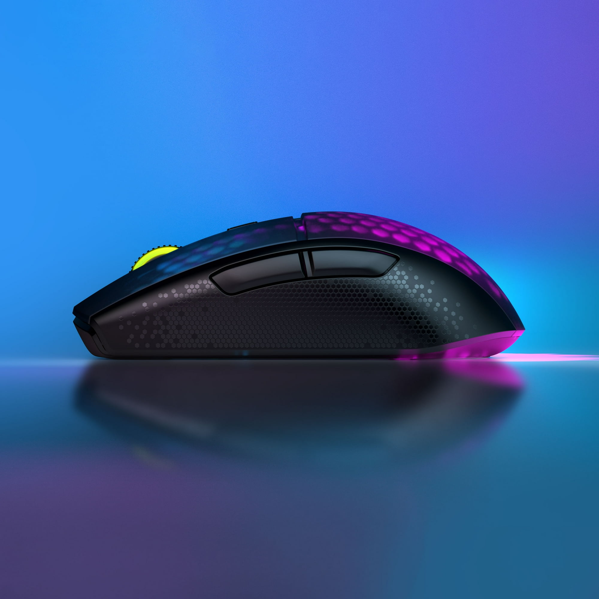 ROCCAT Burst Pro Air Ratón óptico inalámbrico para juegos RGB, ligero, con interruptores ópticos, USB-C, negro