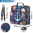 thumbnail image 2 of FORMRS Zipper Binder with Shoulder Strap 2-inch Ring 500 Sheet Capacity File Bag, Blue Anchor, 2 of 5