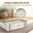 Ptlom Cat Litter Box with High Sides Large Stainless Steel Cat Litter