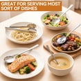 thumbnail image 7 of 9 Piece Serving Set, 8.9 inch Stainless Steel Serving Utensil with Serving Spoon/Slotted Spoons/Serving Tongs, Silver Buffet Banquet Catering Serving Spoons Tongs Set, Dishwasher Safe, 7 of 7