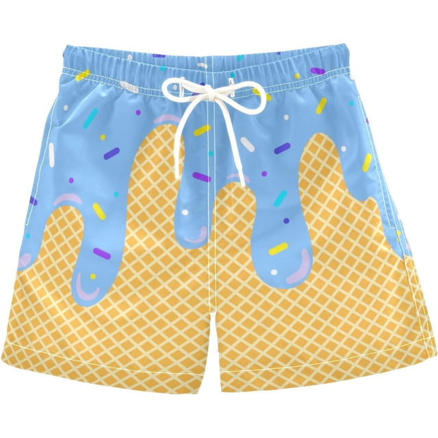 Boys Swim Trunks Beach Board Shorts Quick Dry Toddler Swimsuit Bathing Suits with Mesh Lining