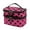 A-Hot Pink, variant on Travel Jewelry Case Roll up Clear Makeup Caboodle Organizer Tote with Handle Leather Makeup Case Shampoo Bottles Makeup Brushes Organizer Holder Space Case Cosmetics Space Food Makeup Kits for Young