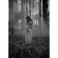 thumbnail image 2 of Design Fabrikken 24x32 White Modern Wood Framed Museum Art Print Titled - Girl in the Woods, 2 of 4