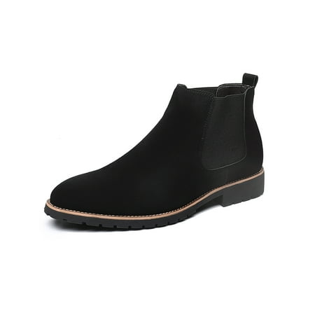

Harsuny Men s Winter Boots Chelsea Boot Comfortable Suede Dress Boots Casual Chukka Ankle Boots for Men Black 8