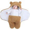 thumbnail image 1 of Manta envolvente, (caqui, 0-3 meses) Saco de dormir cálido con capucha, 1 of 4