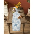 thumbnail image 4 of Blue Grey Coastal Table Runner Sea Turtle Nautical Coral Summer Beach Tablerunners 13 x 60 Inch, Table Decorations Tabletop Scarf for Summer Gathering Holiday Farmhouse Kitchen Dining Decor, 4 of 6